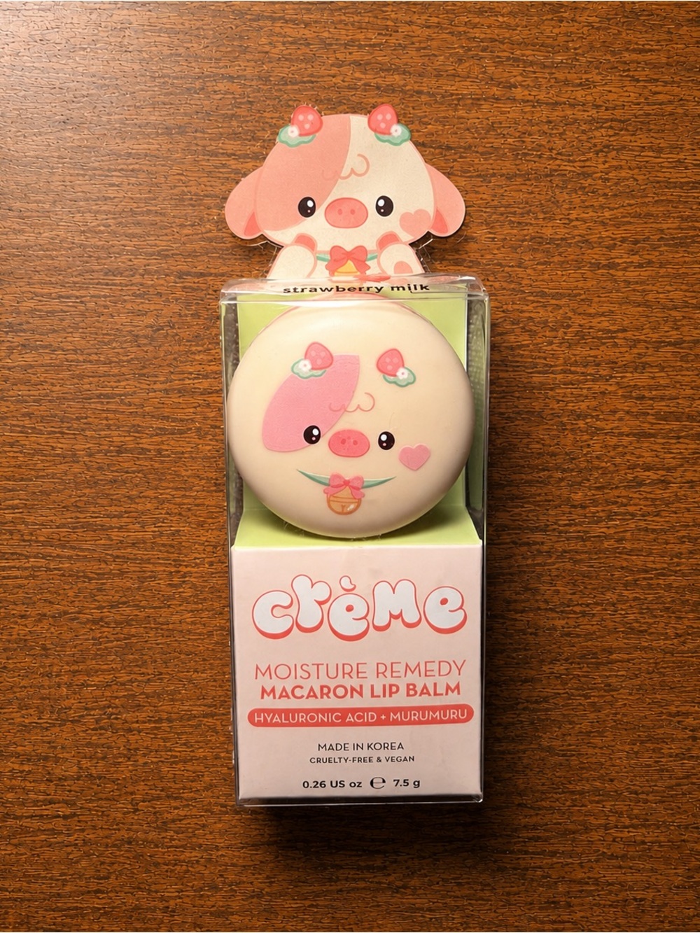 The Crème Shop Moisture Remedy Macaron Lip Balm – Strawberry Milk